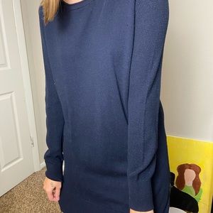 LOFT long navy sweater